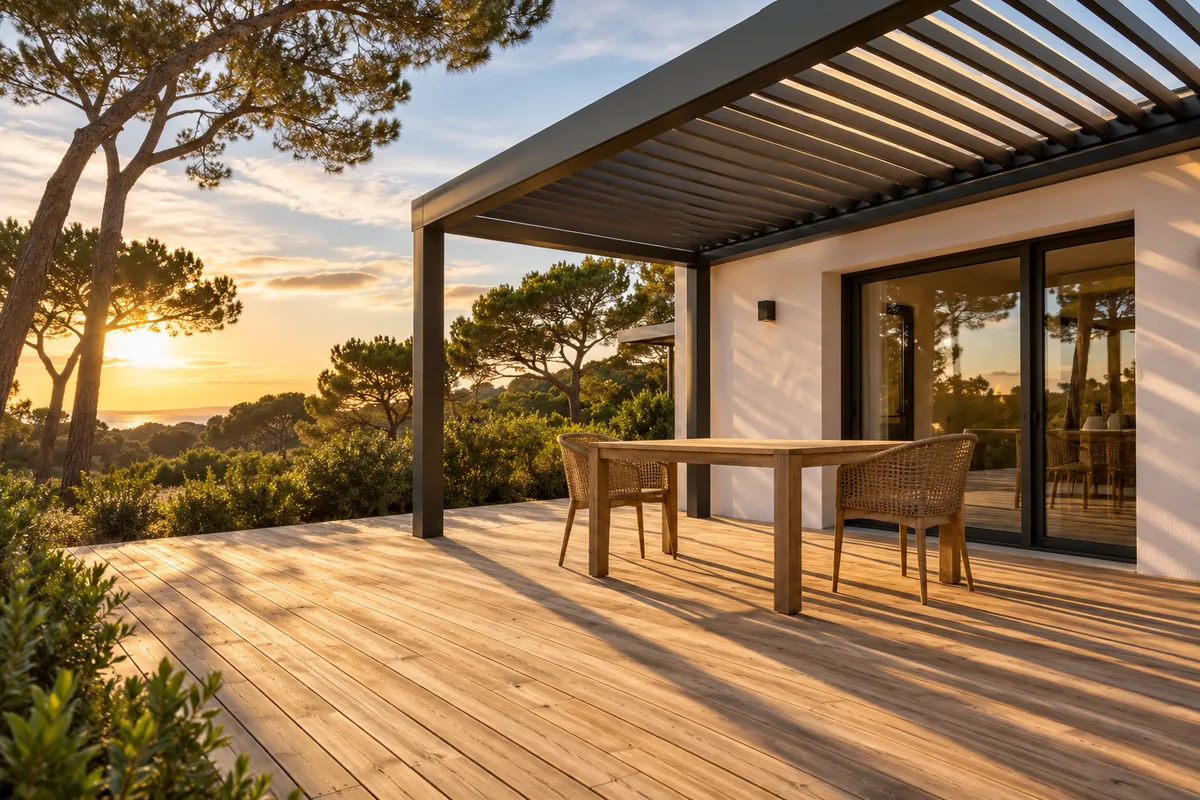 Comment ombrager une terrasse exposée au soleil et au vent