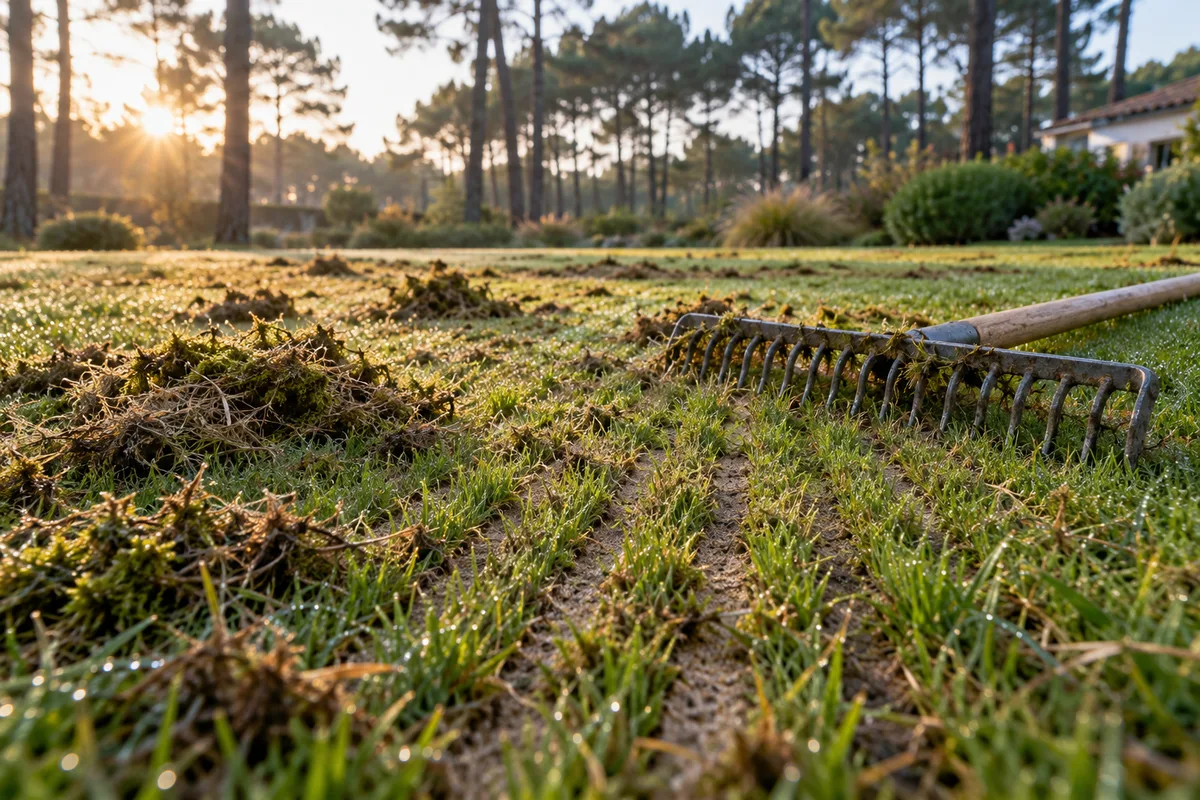 Scarifier une pelouse sur sol sableux : quand et comment