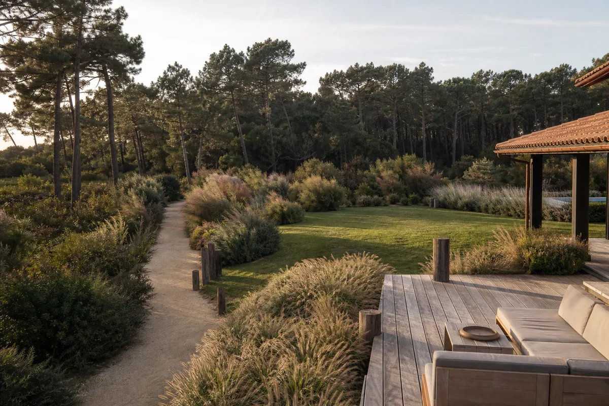 Aménagement paysager dans les Landes : projet, sols et prix